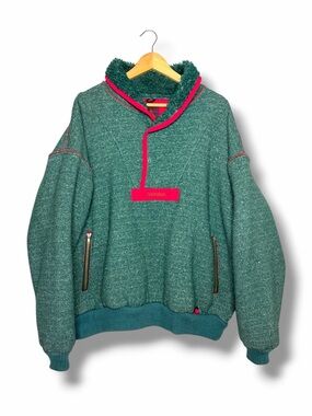 Powderhorn Mountaineering Sherpa Lined Pullover Jacket XL Made In USA Vintage